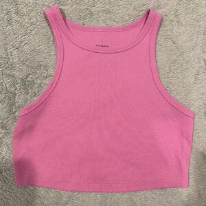 Wild Fable Pink Ribbed Racerback Cropped Tank – Size Medium